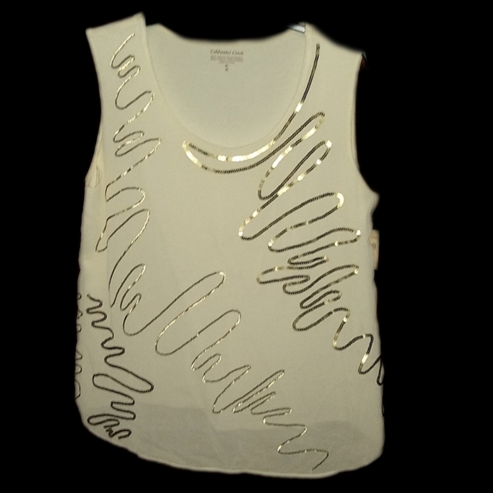 Crescent 🌘 Sequined Sleeveless Top XL